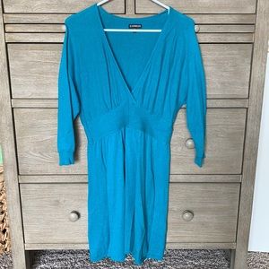 Express Teal Sweater Dress